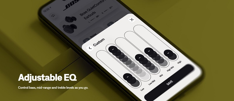 tai nghe bose quietcomfort earbuds gen 2 tích hợp ứng dụng đa dạng