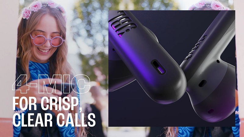 tai nghe jbl wave flex 2 tích hợp 4 micro