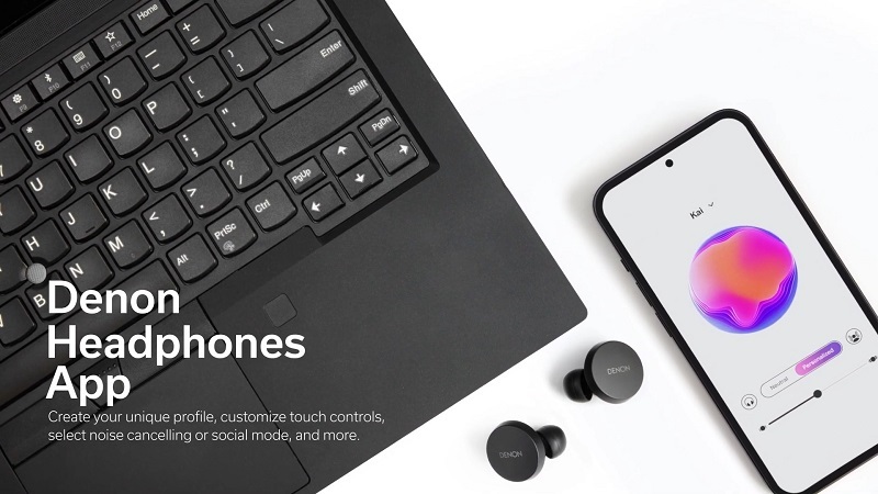 tai nghe perl ahc10pl điều khiển qua app denon headphones