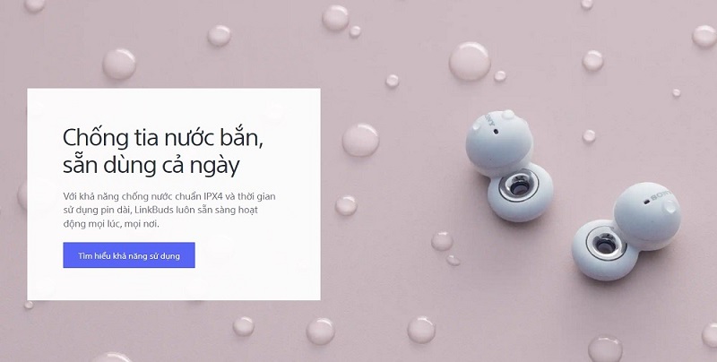 tai nghe sony linkbuds wf l900 chống nước