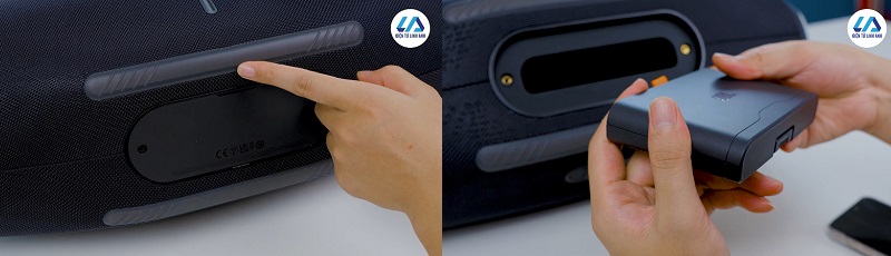 tháo pin loa jbl boombox 4