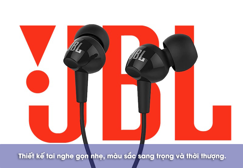 thiết kế ấn tượng của tai nghe jbl c200 siu