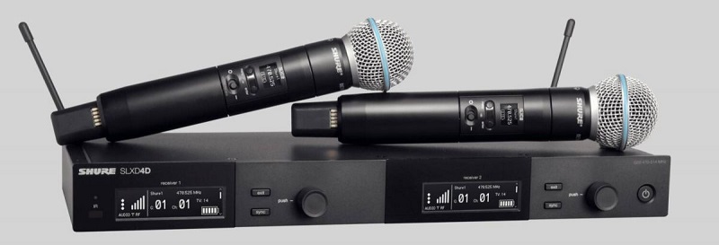 thiết kế micro shure slxd24da-b58