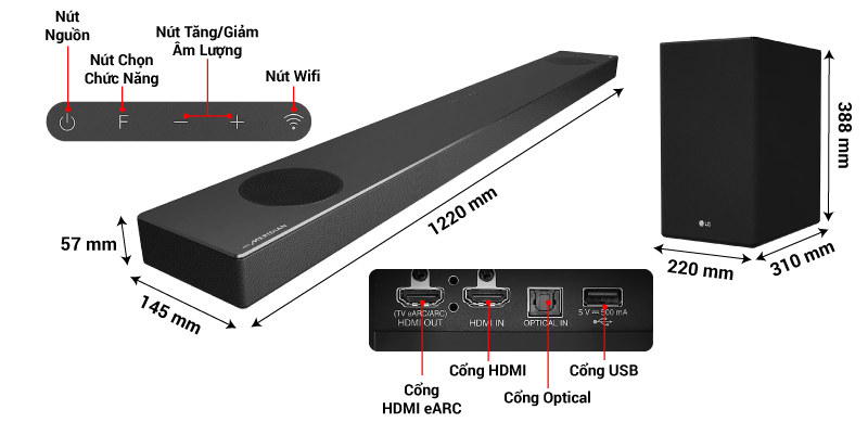 thông số kỹ thuật loa lg sn9y