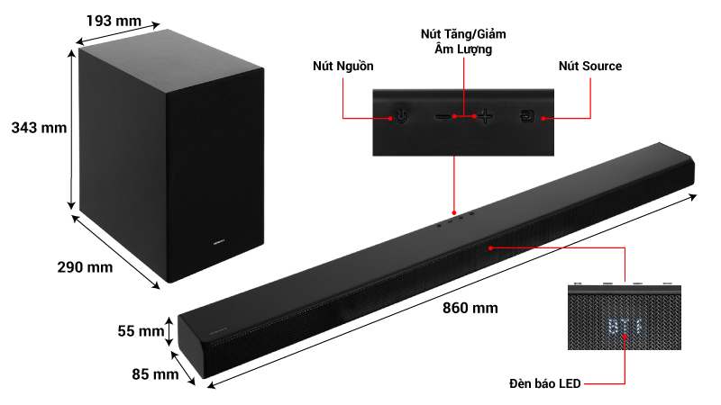 thông số loa hw a550