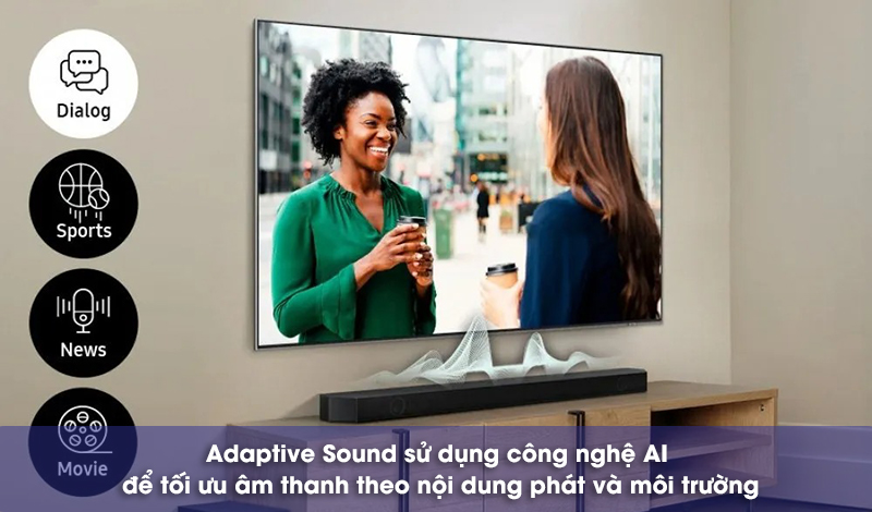 tính năng adaptive sound trên loa hw q630b