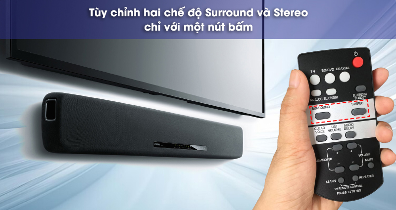 tùy chỉnh chế độ stereo và surround