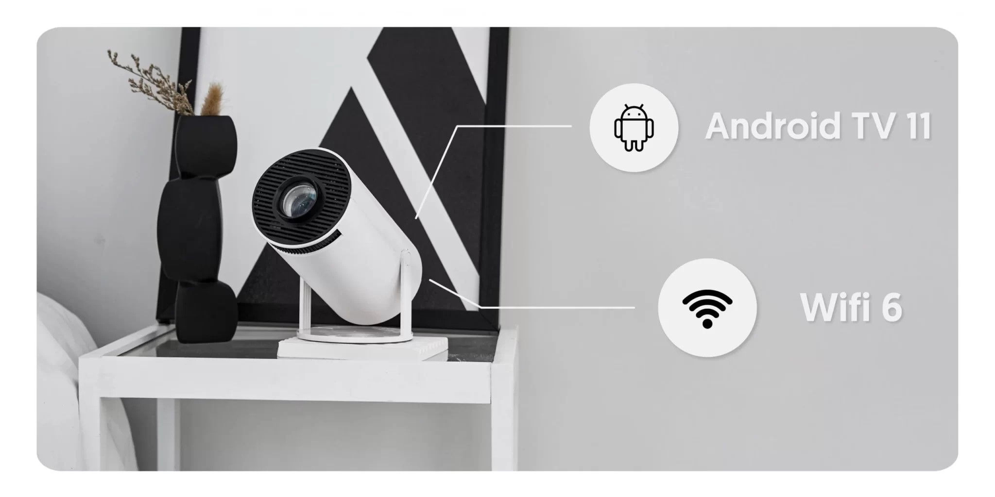 máy chiếu beecube x1 gen 2 được tích hợp với hệ điều hành Android TV