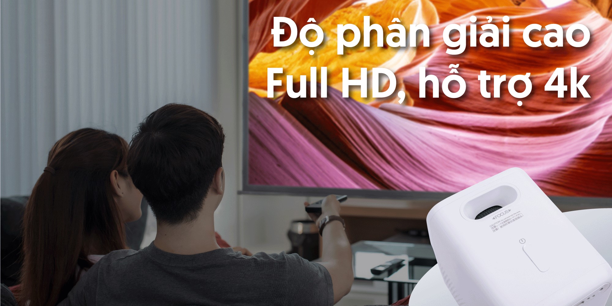 Độ phân giải Full HD 1080p của máy chiếu Beecube X2 Max Gen 3