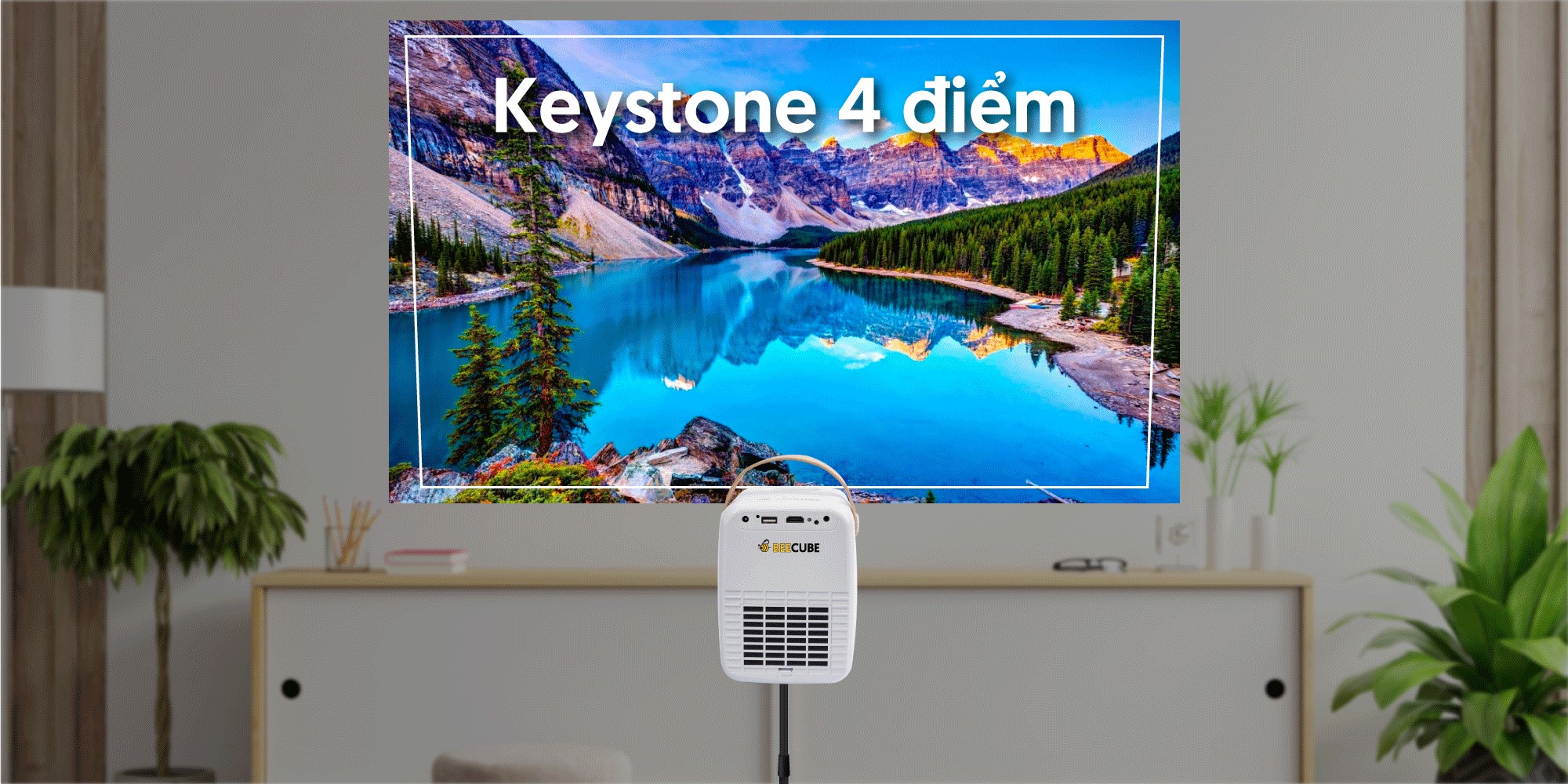 Máy chiếu Beecube X2 Max Gen 3 được trang bị tính năng Keystone