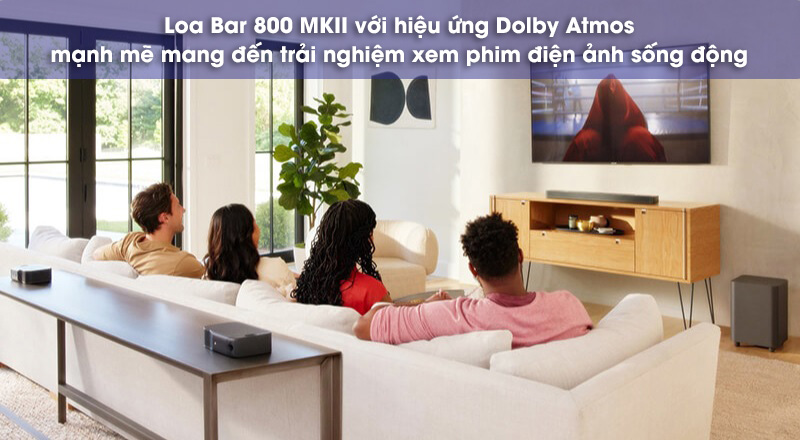xem phim với loa soundbar jbl bar 800 mk2