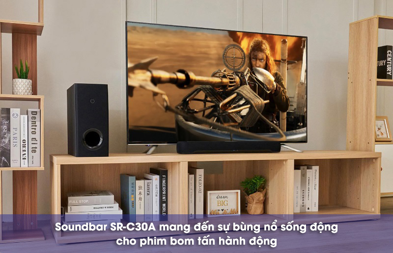 xem phim với loa thanh sr-c30a