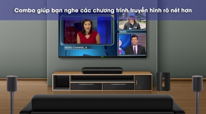 xem truyền hình với beam + sub mini + era 100