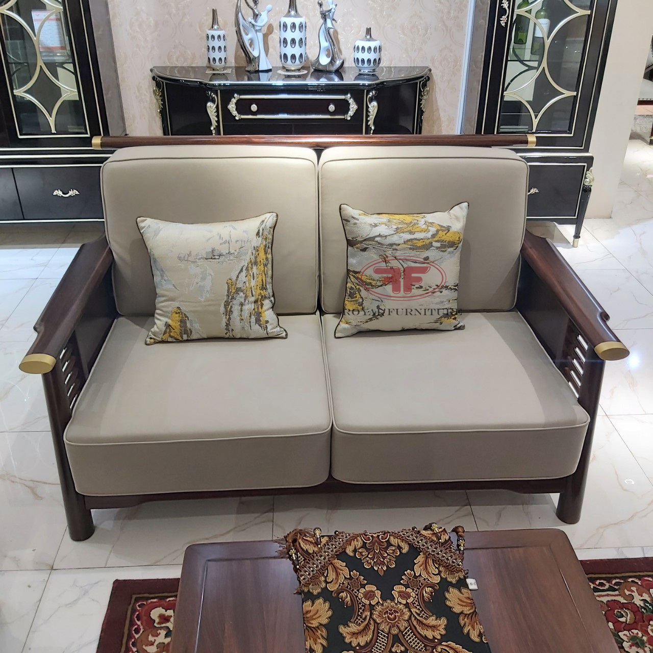 Sofa phòng khách indochine gỗ tự nhiên 9801