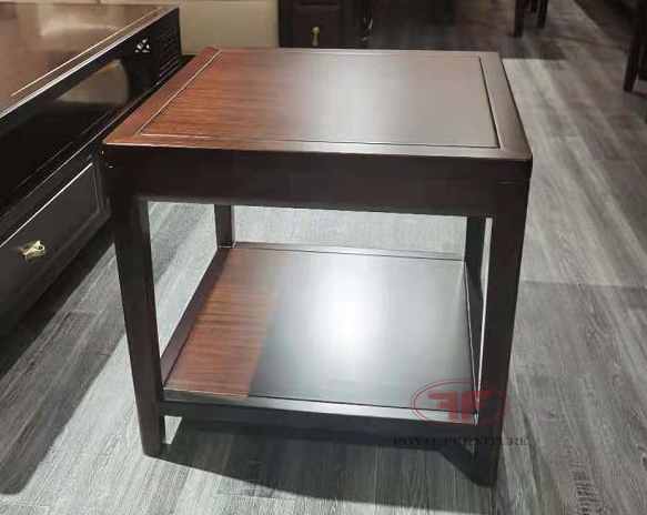 Bàn góc vuông indochine mặt gỗ 9806