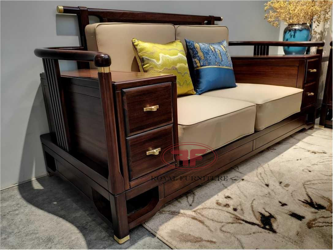 Bộ sofa phòng khách hiện đại phong cách Indochine 6003