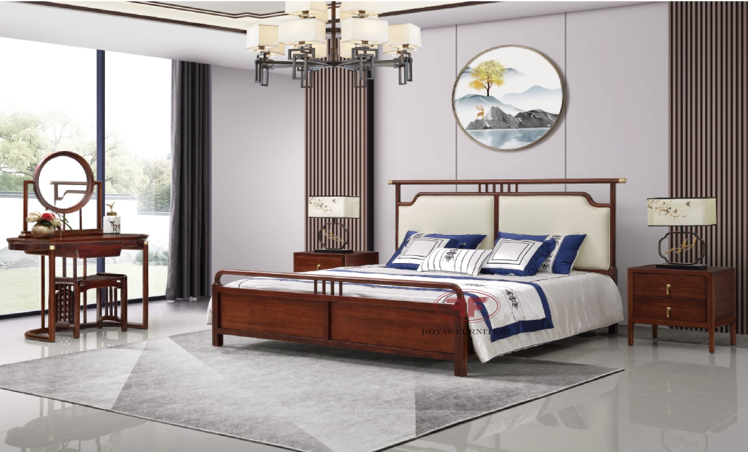 Bộ phòng ngủ nhập khẩu indochine A02