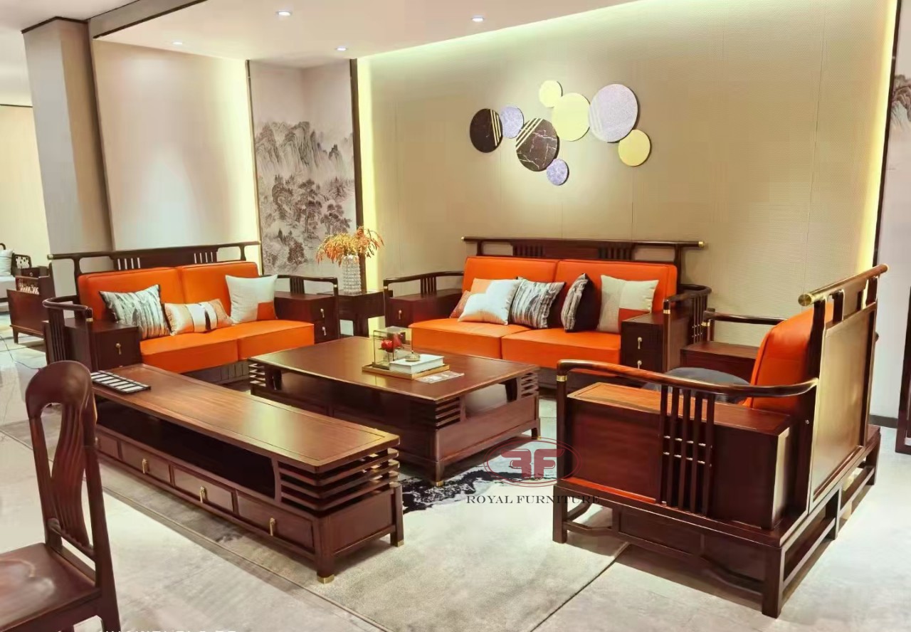 Bộ sofa phòng khách hiện đại phong cách Indochine 6003