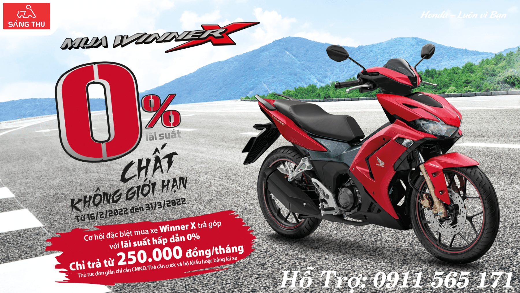 Mua xe trả góp lãi suất 0%