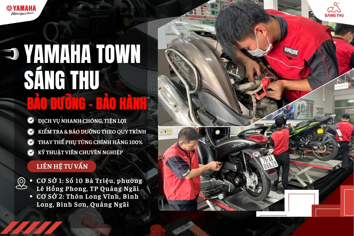 Hình: Bảo dưỡng tại Yamaha Sáng Thu