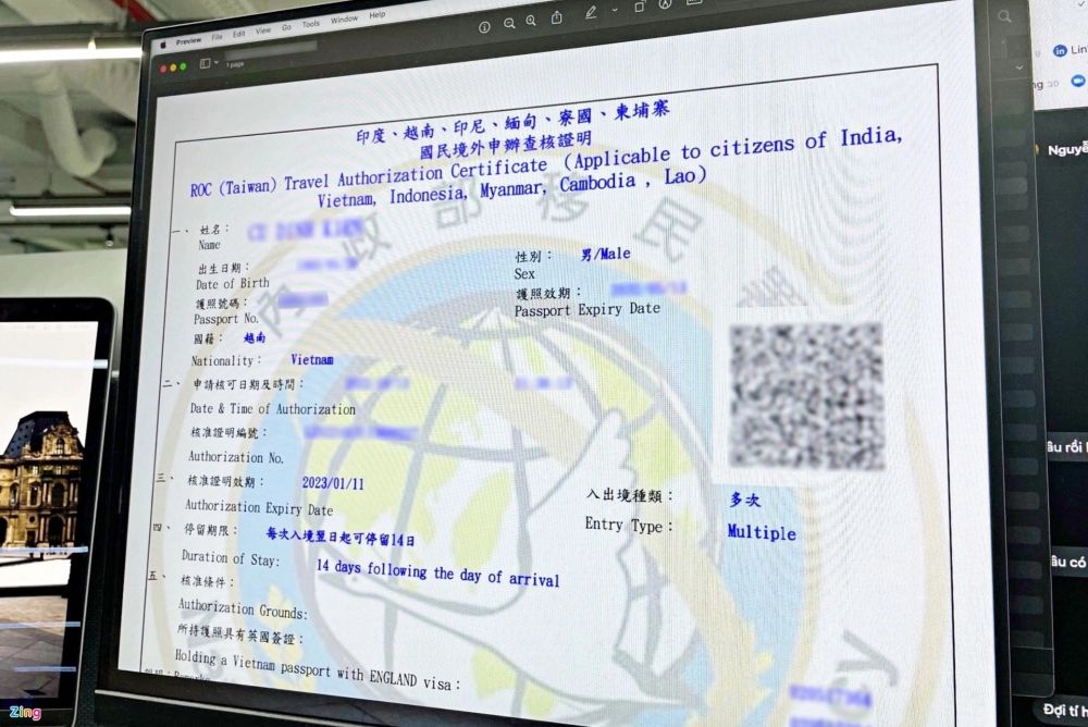 Hướng dẫn cách tự xin visa du lịch Đài Loan 2