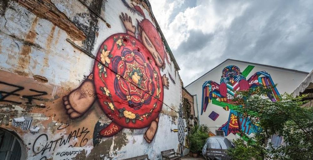 Nghệ thuật tranh tường ở phố cổ Phuket 2