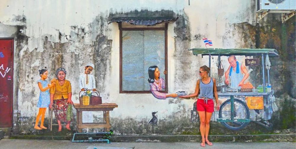 Nghệ thuật tranh tường ở phố cổ Phuket 3