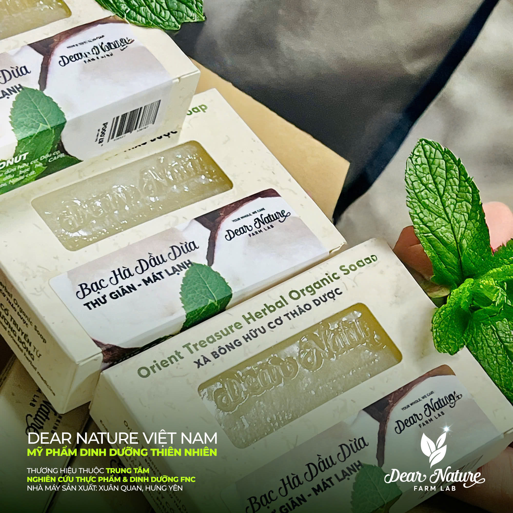 Cận cảnh bánh xà bông bạc Dear Nature