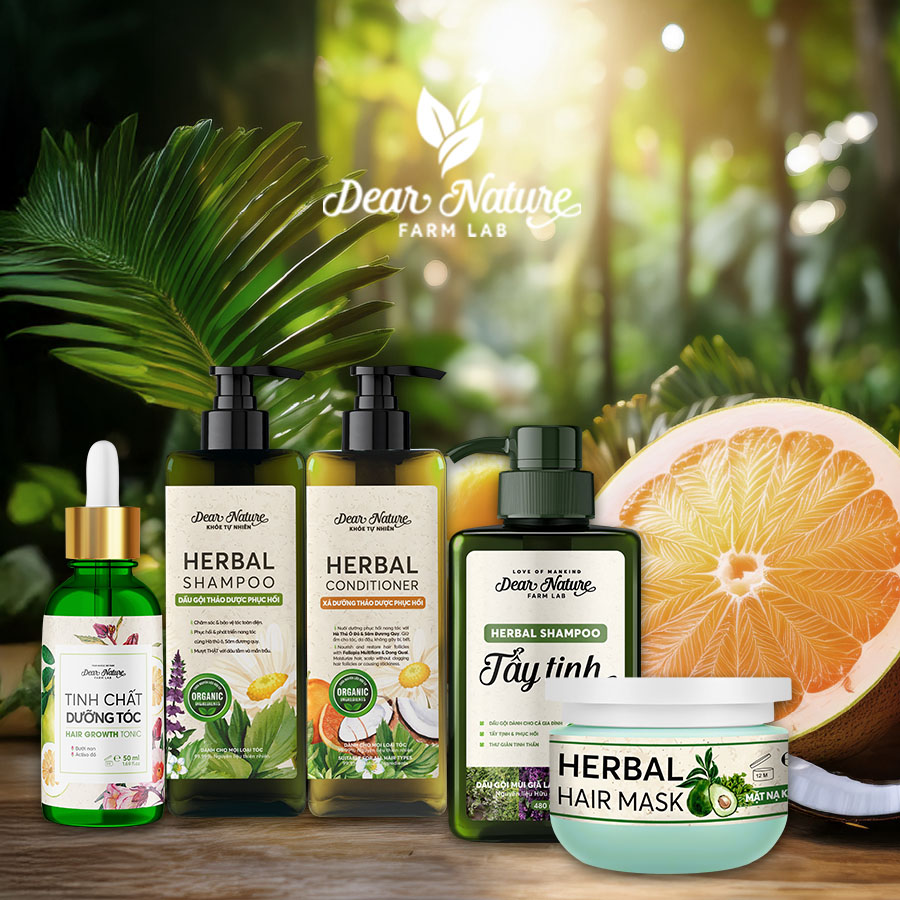 tổng hợp bộ sản phẩm chăm sóc tóc Dear Nature