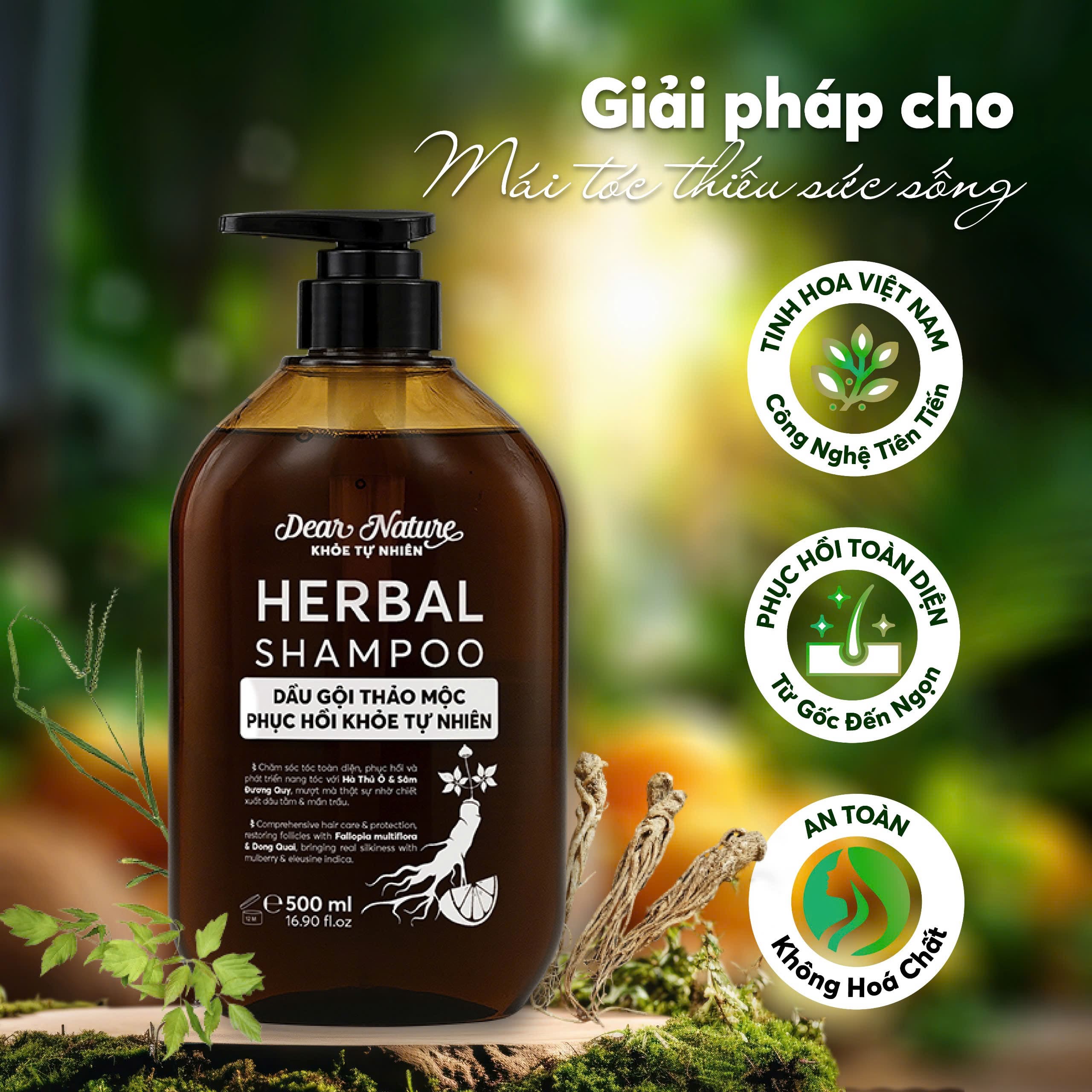 Những cải tiến vượt trội của dầu gội Herbal Shampoo: dung tích 500ml, thiết kế mới và vòi pump tiện lợi