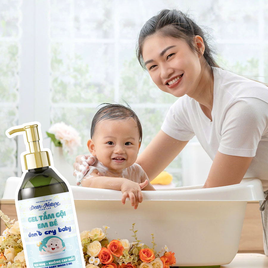Chăm sóc bé yêu an toàn với Gel Tắm Gội và Nước giặt Như Mây Dear Nature