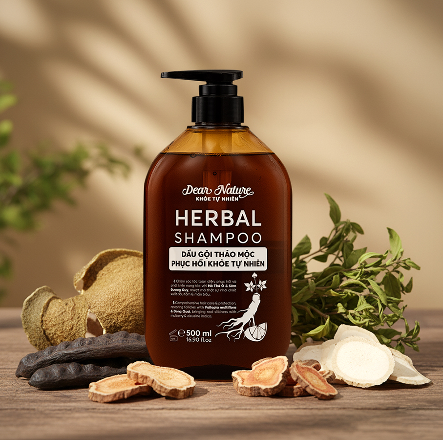 Dầu Gội Thảo Mộc Phục Hồi Herbal Shampoo kết hợp Bồ Kết và nhiều dược liệu quý
