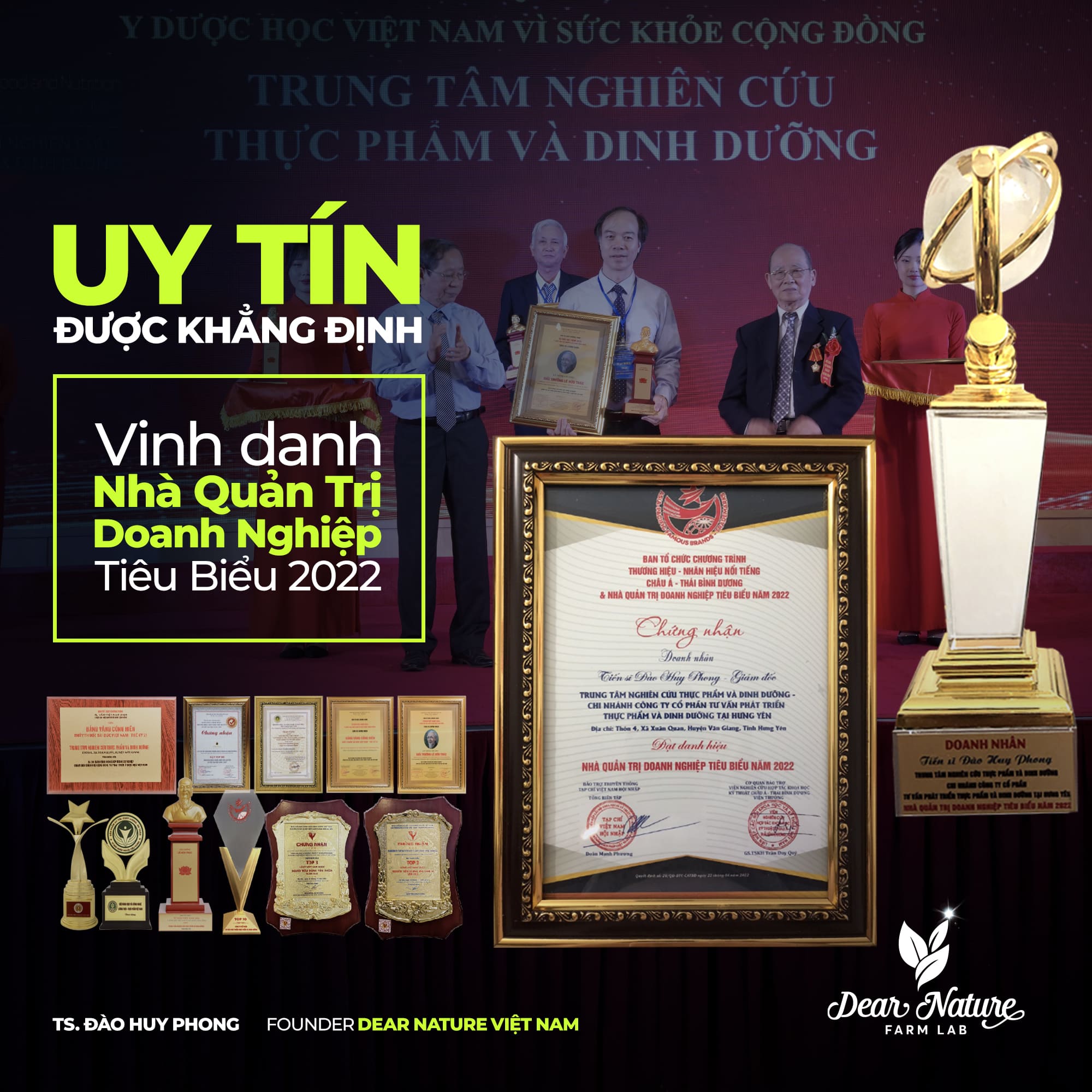 Đội ngũ Dear Nature cùng nhà sáng lập TS. Đào Huy Phong