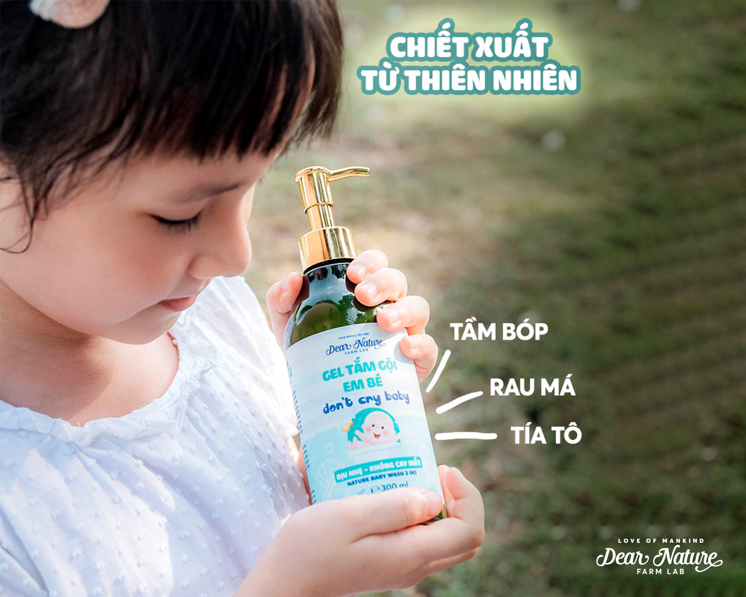 Gel tắm gội em bé Khỏe Tự Nhiên Don't cry baby - Lựa chọn hoàn hảo cho bé yêu tắm mát mùa hè.