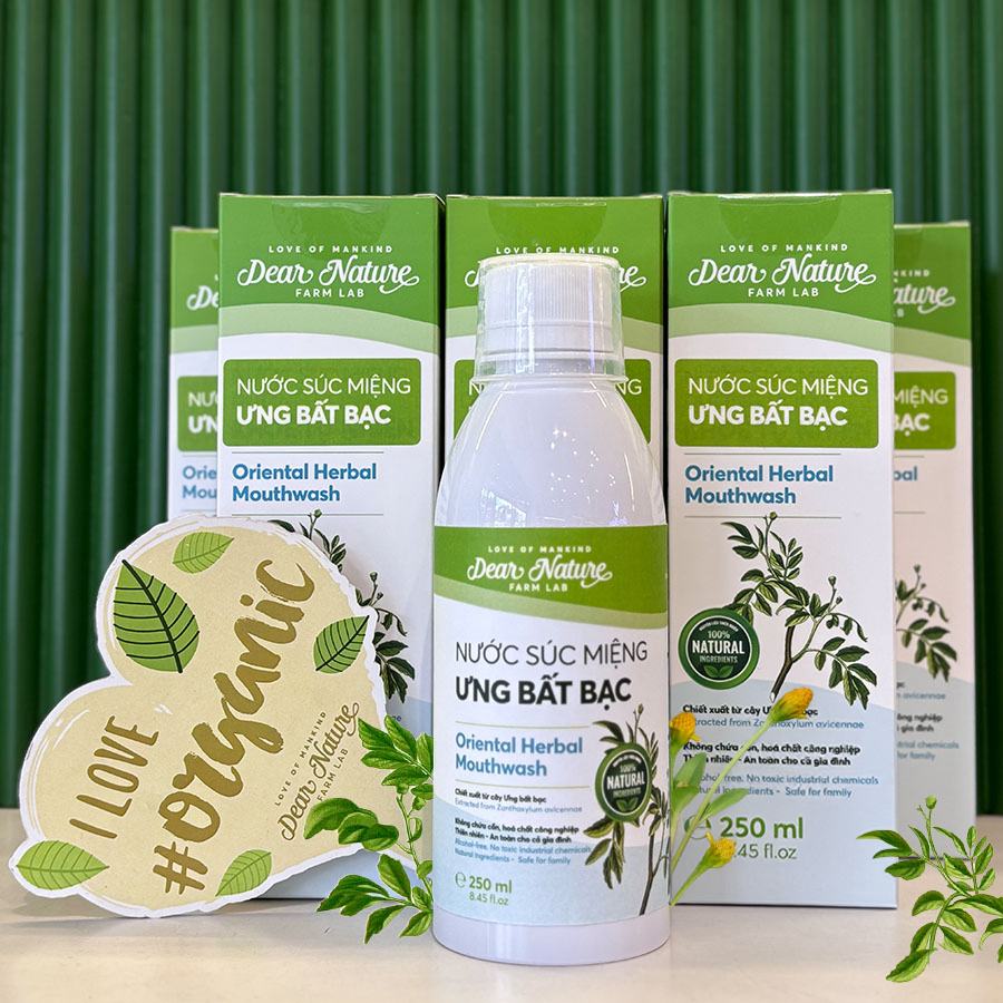 Giải pháp nước súc miệng thảo dược Ưng Bất Bạc Dear Nature an toàn, không cồn