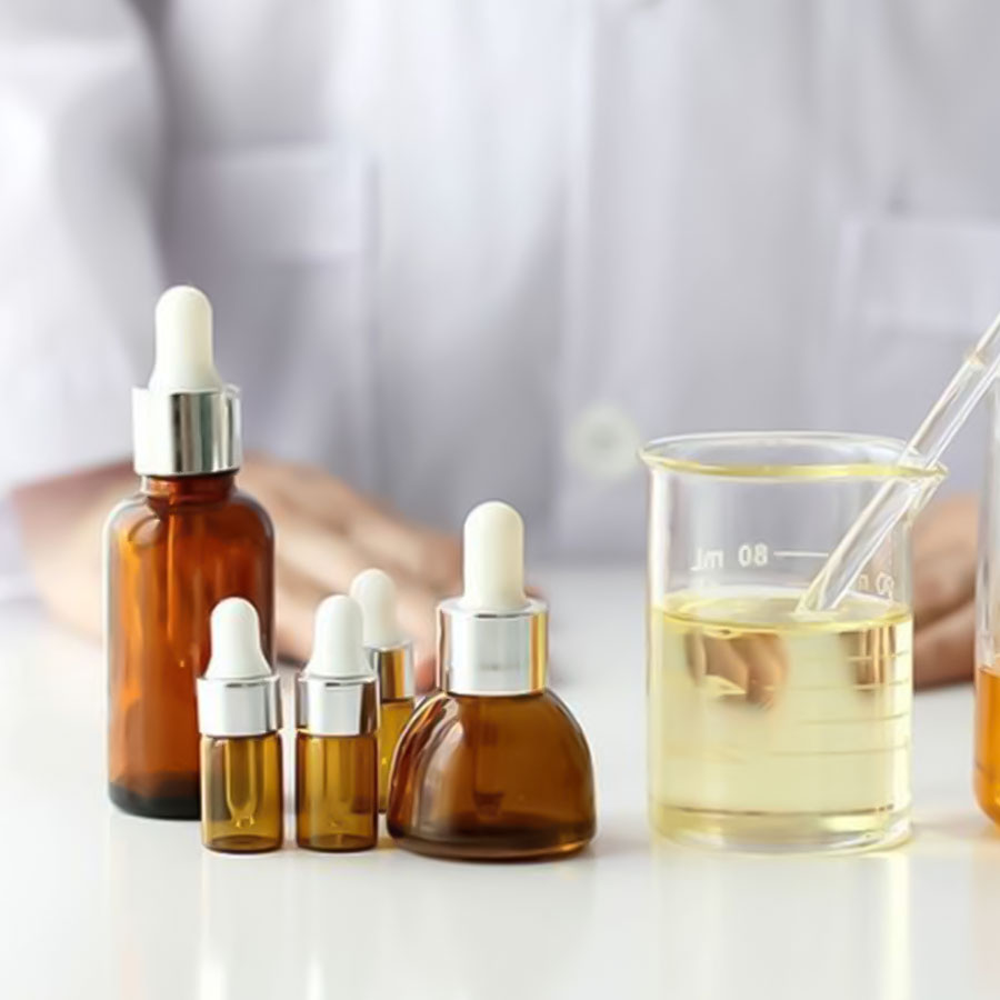 Minh họa hóa chất độc hại thẩm thấu qua da từ mỹ phẩm và sản phẩm chăm sóc cá nhân