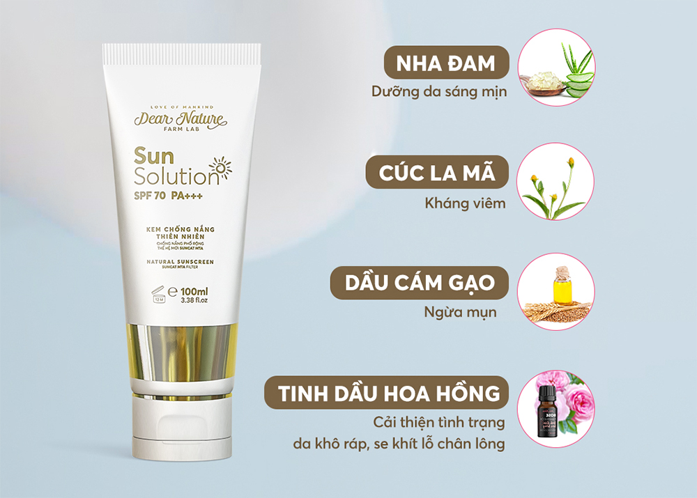 Dear Nature thông báo ra mắt Kem chống nắng toàn thân SUN SOLUTION phiên bản mới "TRONG MÁT"
