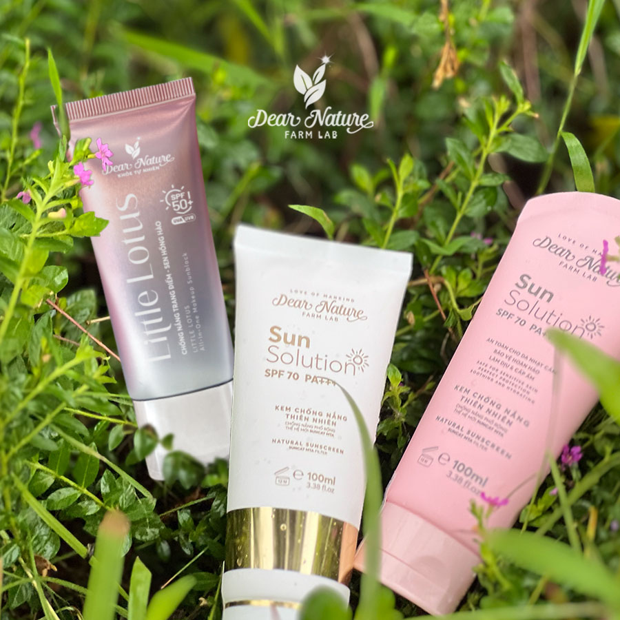 Các dòng kem chống nắng SPF50+ PA+++ của Dear Nature bảo vệ da hiệu quả