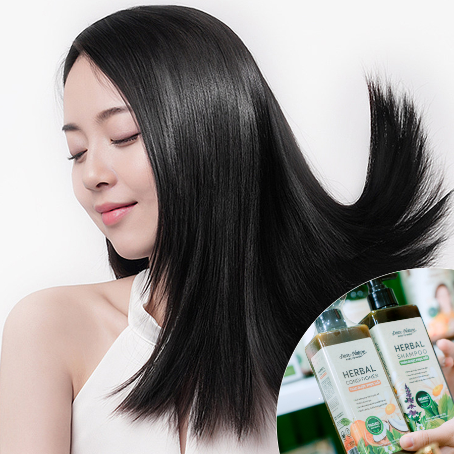 Kết quả mái tóc bóng khỏe, mềm mượt sau quá trình kiên trì phục hồi tóc hư tổn