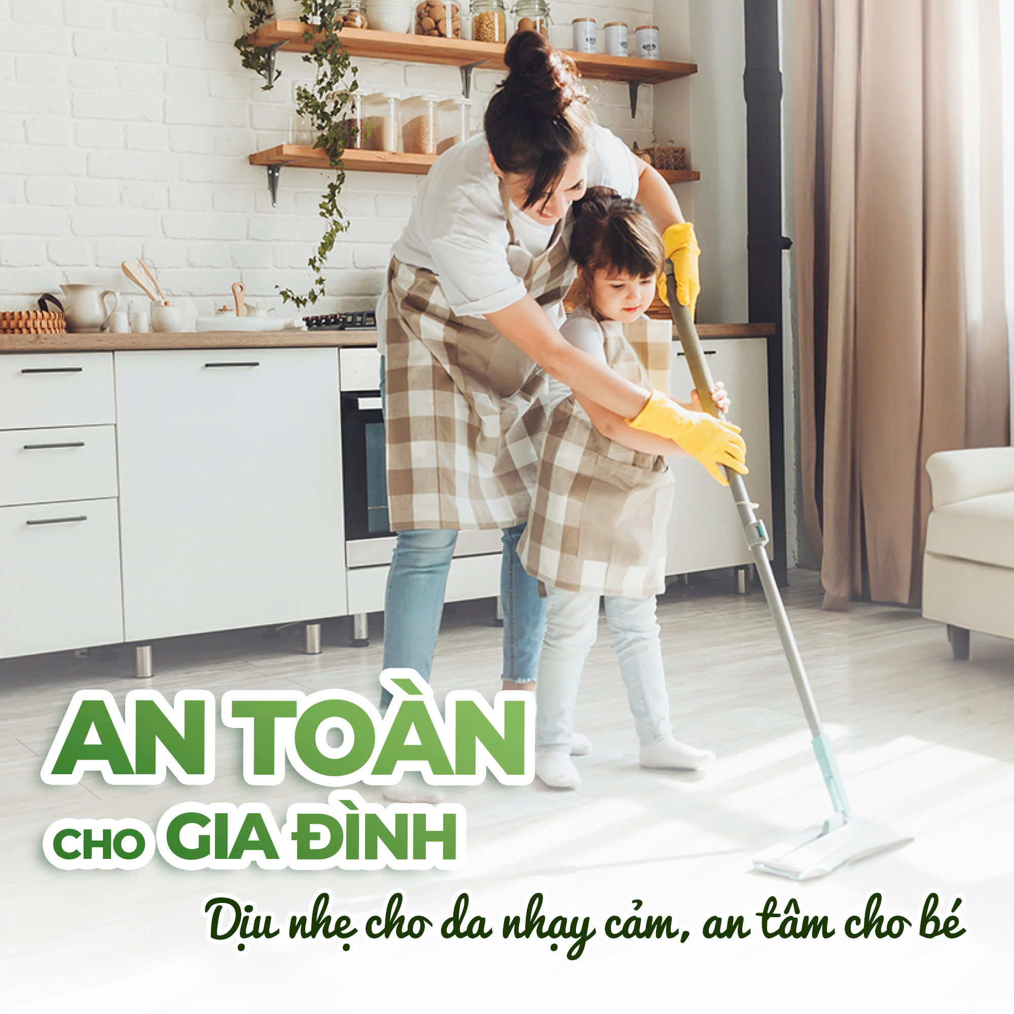 Không gian sống an toàn cho bé với các sản phẩm home care thiên nhiên Dear Nature