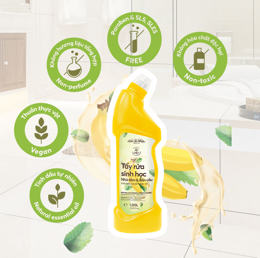 Lợi ích vượt trội của Tẩy rửa sinh học Nhà tắm & Bồn cầu Dear Nature