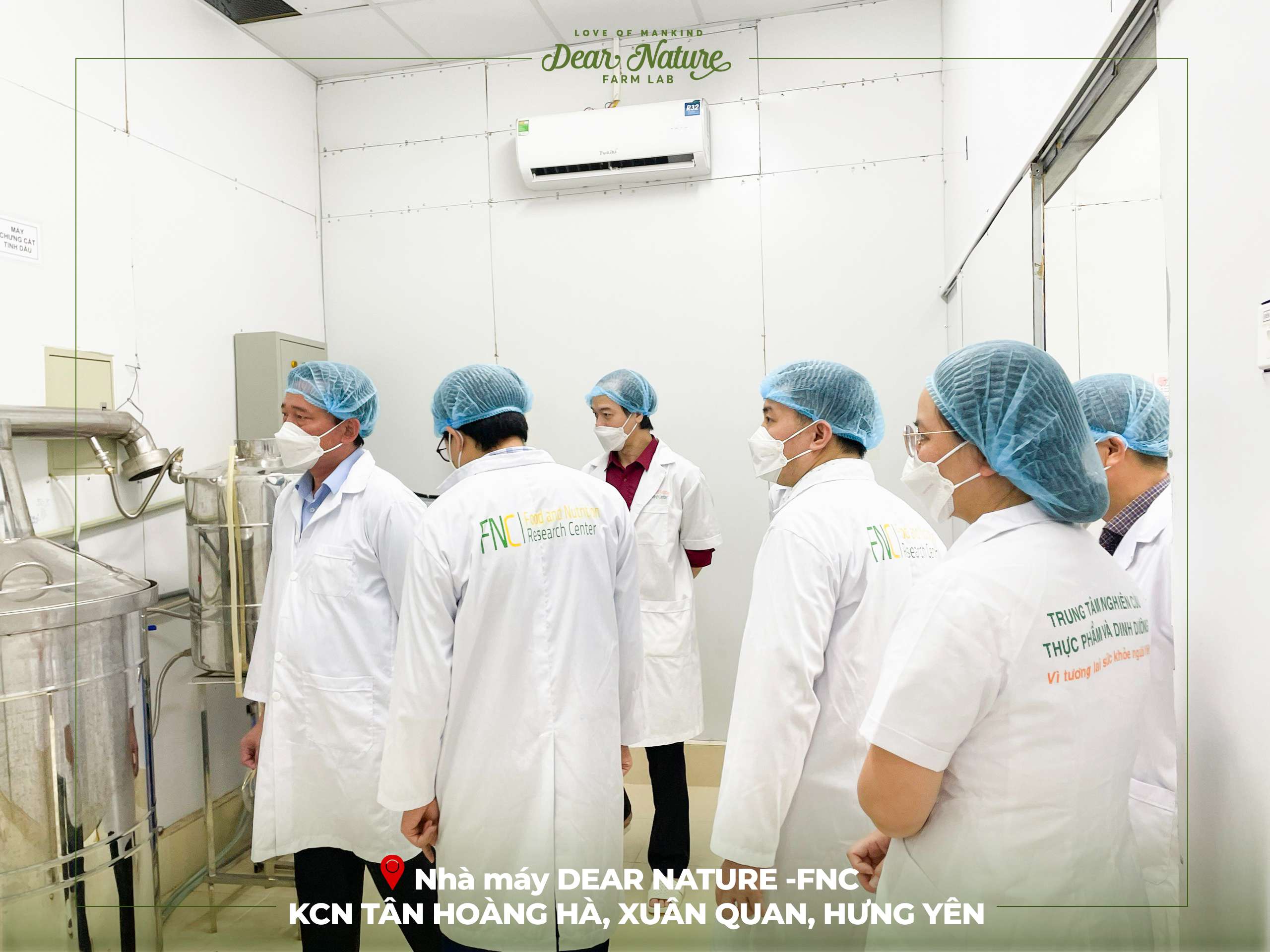 Đoàn thanh tra Sở Y Tế Hưng Yên làm việc tại nhà máy DEAR NATURE - FNC, kiểm tra quy trình sản xuất