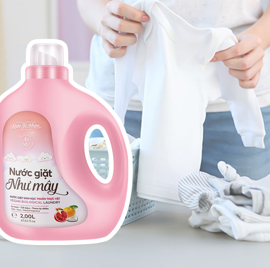 Nước giặt Như Mây Dear Nature giặt sạch an toàn quần áo bé