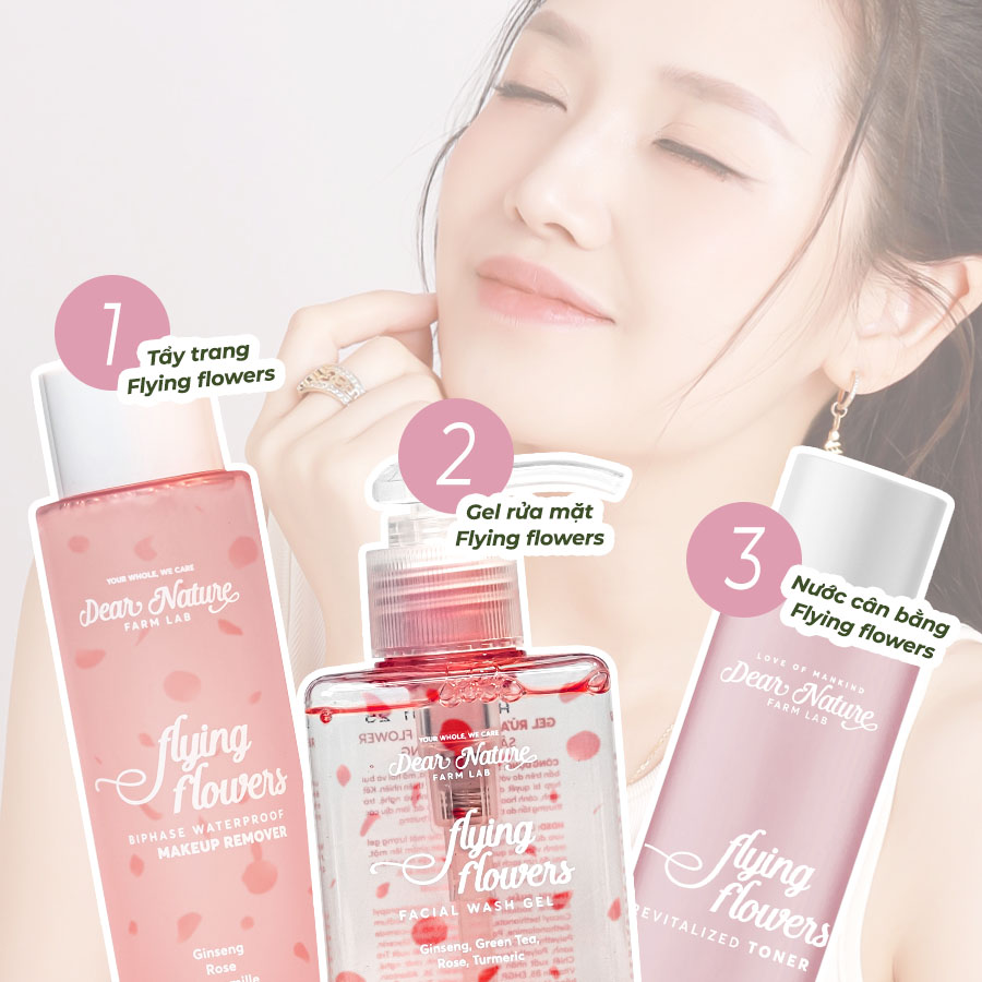 Quy trình các bước làm sạch sâu cho da dầu với gel rửa mặt Dear Nature