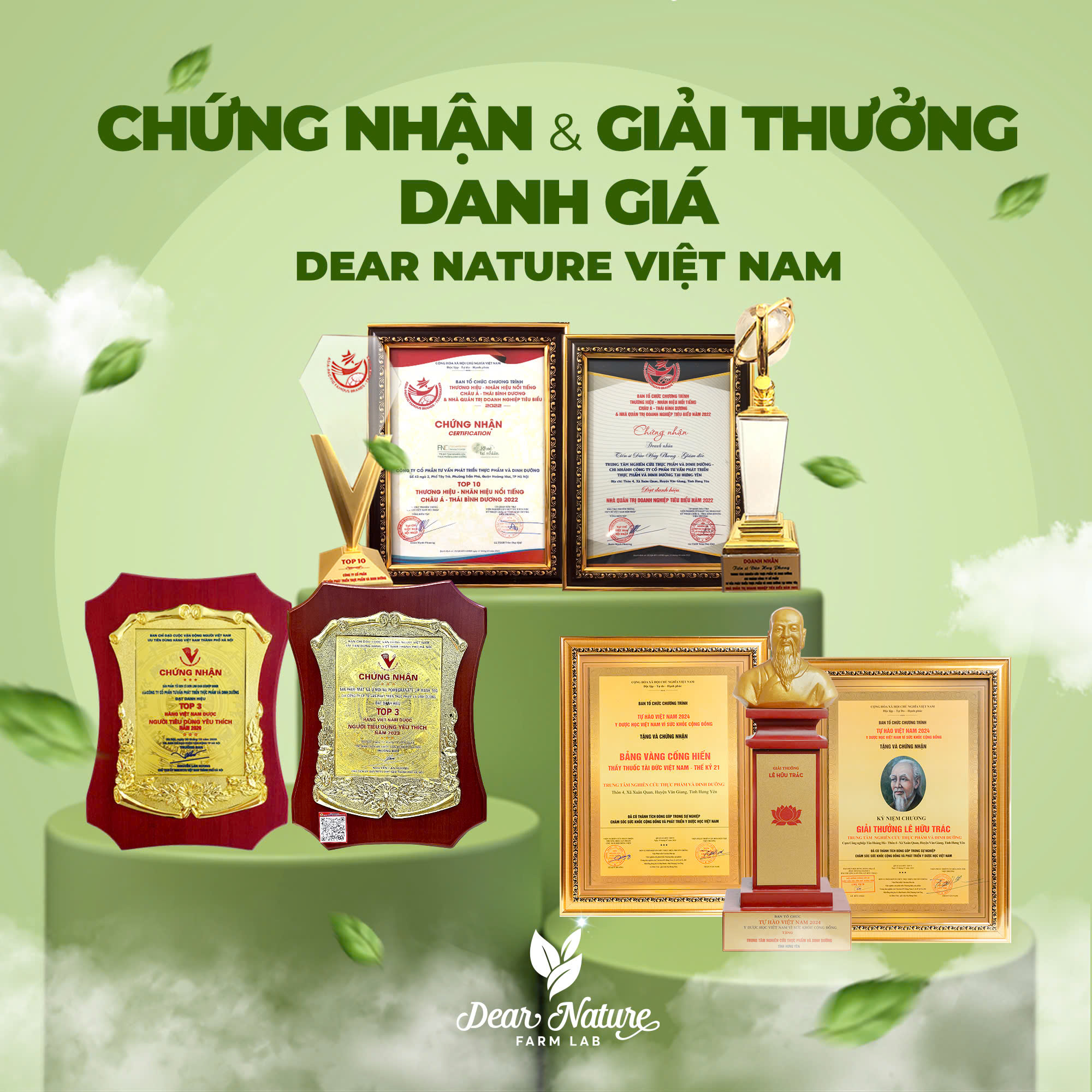 Sản phẩm Mỹ Phẩm Dinh Dưỡng Thiên Nhiên Dear Nature Việt Nam cam kết an toàn, chất lượng theo tiêu chuẩn