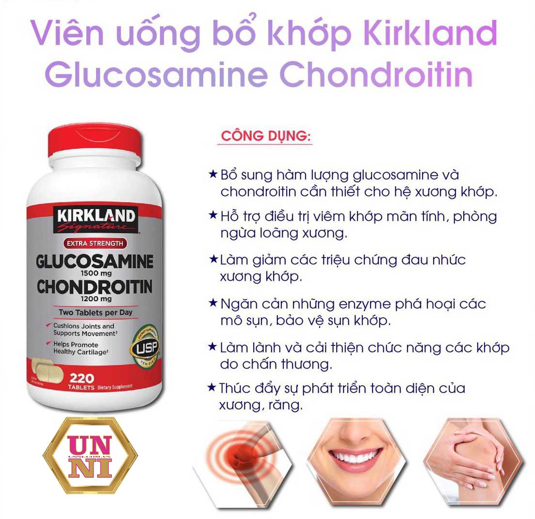 Công dụng của thuốc glucosamine kirkland