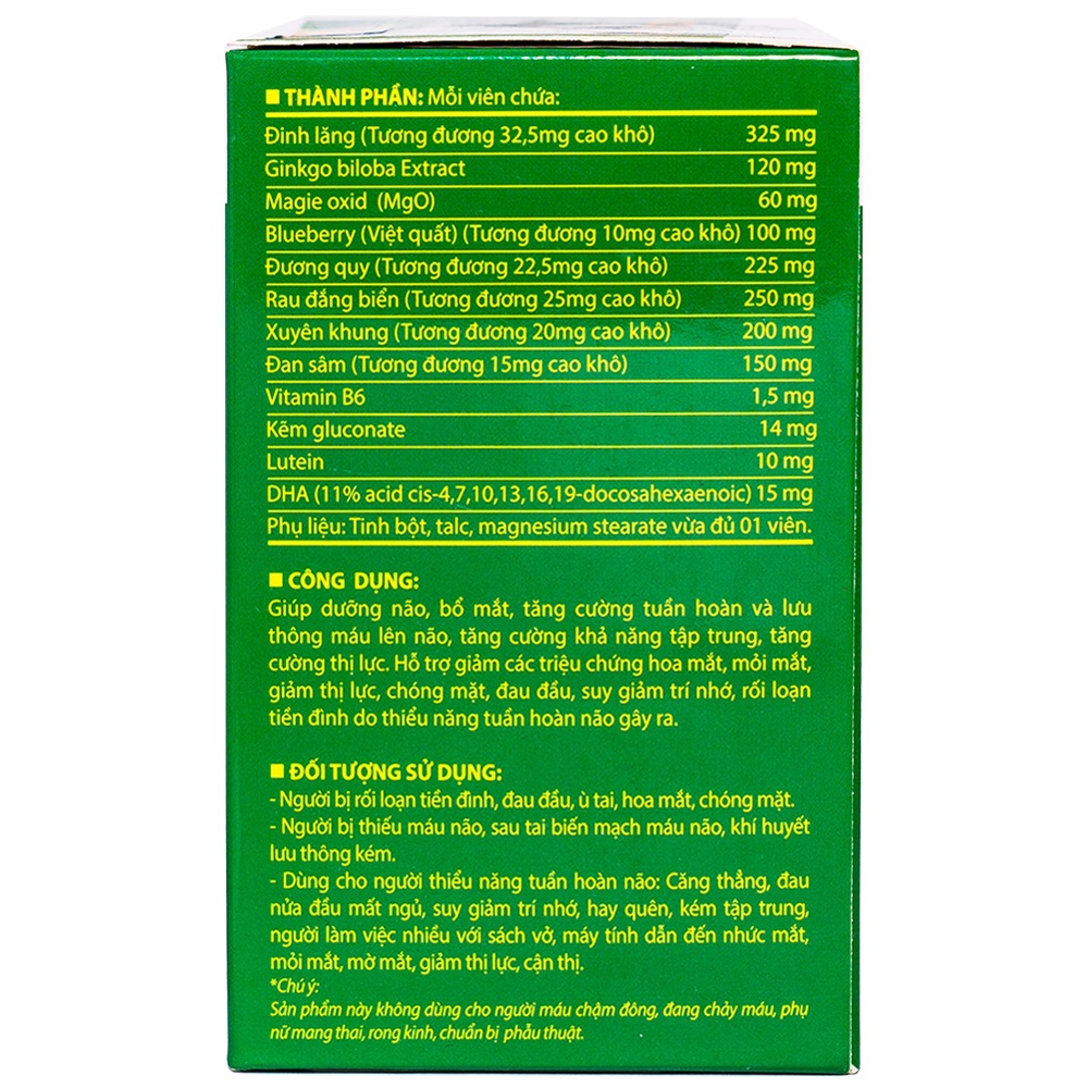 Double good iq hỗ trợ giảm các triệu chứng hoa mắt chóng mặt