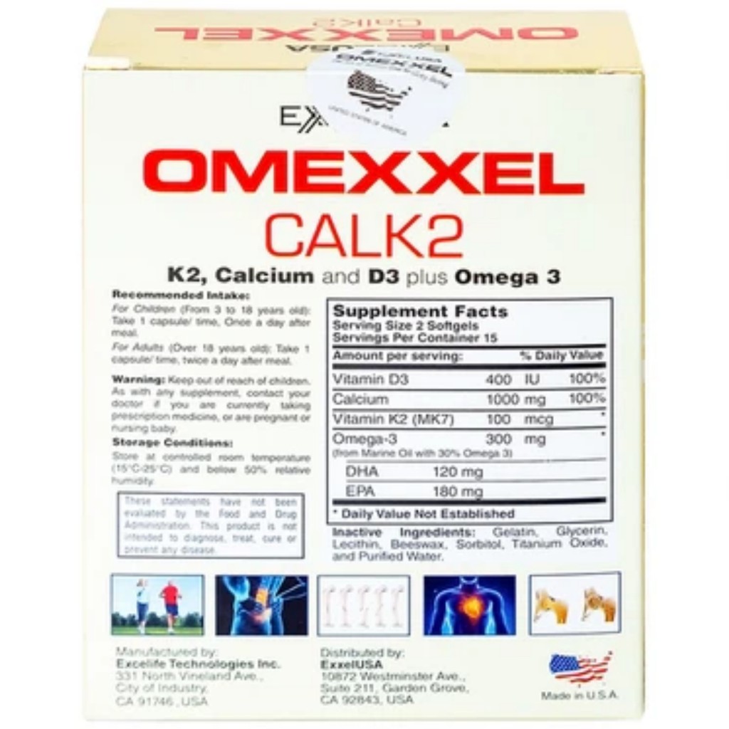 Omexxel calk2 bổ sung Canxi