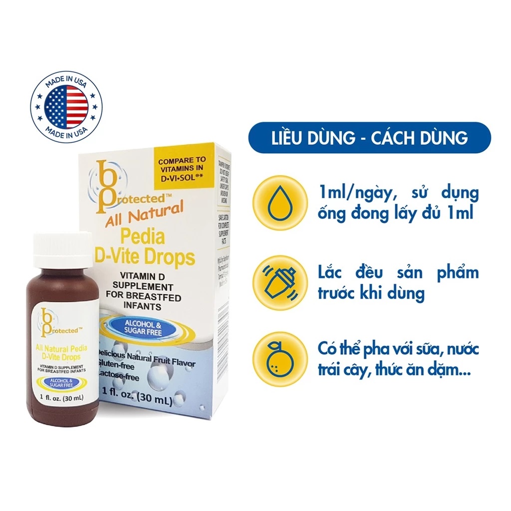 Cách dùng Pedia d vite drops
