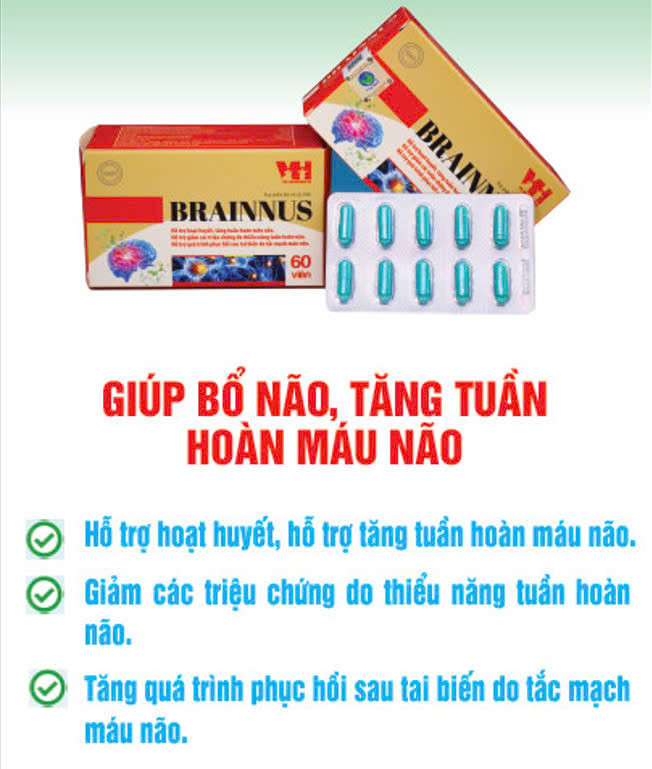 Thực phẩm chức năng bổ não giảm đau đầu Brainnus